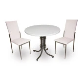 Buket Werzalit Yuvarlak ESB-Gözde 2li Mutfak Masa Takımı - Beyaz - 1