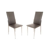 Gözde Sandalye (Deri) (2 Adet ) - Siyah - 1