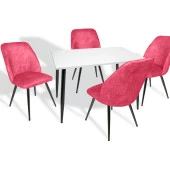 Manolya - Nilüfer ESB Mutfak Masa Takımı - Pembe - 1