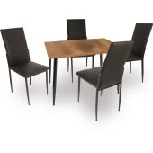 Manolya - Gözde Mutfak Masa Takımı - Siyah - 1