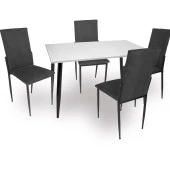 Manolya - Gözde ESB Mutfak Masa Takımı (Kumaş) - Siyah - 1