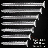 Buldex Vida 7.5x80 mm 50 ADET Sivri Uçlu Dübelsiz Beton Vidası Tork Duvar Vidası Buldeks - 4