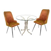 Buket Yuvarlak Cam - Çırağan Fiskos Seti - Kiremit - 1