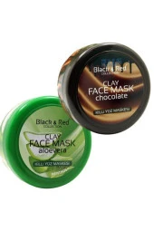 Black Red Aloe Vera Kil Yüz Maskesi 400ml + Çikolatalı Kil Maskesi 400ml - 1