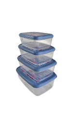 Gıda Saklama Kabı Erzak Saklama Kabı Meyve Sebze Et Balıkları Taze Ve Kuru Tutmak Için 4'lü Set - 1