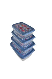 Gıda Saklama Kabı Erzak Saklama Kabı Meyve Sebze Et Balıkları Taze Ve Kuru Tutmak Için 4'lü Set - 3