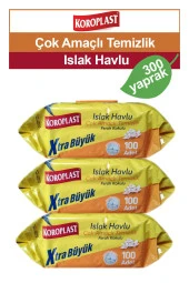 Koroplast Çok Amaçlı Islak Temizlik Havlusu Ferah Kokulu 300 adet - 1