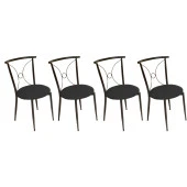 Tiffany Tel Sandalye (4 Adet) - Siyah - 1