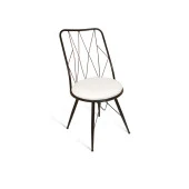 Royal Tel Sandalye (Elektrostatik Boya) - Beyaz - 1