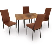 Manolya - Gözde Mutfak Masa Takımı - Kahve - 1