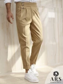 ARS MAGİC BOX YENİ SEZON PAMUK BAGGY ÇİFT PİLELİ RAHAT KESİM VE METAL TOKALI STANDART BOY PANTALON - 9
