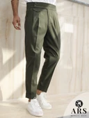 ARS MAGİC BOX YENİ SEZON PAMUK BAGGY ÇİFT PİLELİ RAHAT KESİM VE METAL TOKALI STANDART BOY PANTALON - 3