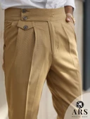 ARS MAGİC BOX YENİ SEZON PAMUK BAGGY ÇİFT PİLELİ RAHAT KESİM VE METAL TOKALI STANDART BOY PANTALON - 7