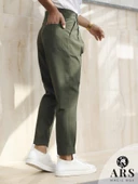 ARS MAGİC BOX YENİ SEZON PAMUK BAGGY ÇİFT PİLELİ RAHAT KESİM VE METAL TOKALI STANDART BOY PANTALON - 2