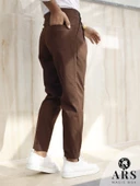 ARS MAGİC BOX YENİ SEZON PAMUK BAGGY ÇİFT PİLELİ RAHAT KESİM VE METAL TOKALI STANDART BOY PANTALON - 5