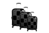 Bagacar IV2 Sert Silikon Kırılmaz 3lü Valiz Seti Siyah thumbnail 1