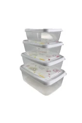 Gıda Saklama Kabı Erzak Saklama Kabı Meyve Sebze Et Balıkları Taze Ve Kuru Tutmak Için 4'lü Set - 1