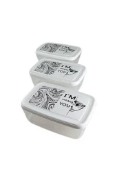 Gıda Saklama Kabı Erzak Saklama Kabı Meyve Sebze Et Balıkları Taze Ve Kuru Tutmak 850ml X 3'lü Set - 2