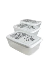 Gıda Saklama Kabı Erzak Saklama Kabı Meyve Sebze Et Balıkları Taze Ve Kuru Tutmak 850ml X 3'lü Set - 4