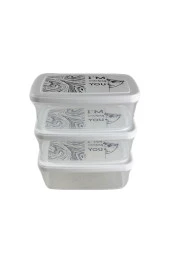 Gıda Saklama Kabı Erzak Saklama Kabı Meyve Sebze Et Balıkları Taze Ve Kuru Tutmak 850ml X 3'lü Set - 6