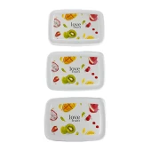 Gıda Saklama Kabı Erzak Saklama Kabı Meyve Sebze Et Balıkları Taze Ve Kuru Tutmak 850ml X 3'lü Set - 3