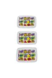 Gıda Saklama Kabı Erzak Saklama Kabı Meyve Sebze Et Balıkları Taze Ve Kuru Tutmak 850ml X 3'lü Set - 2