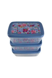 Gıda Saklama Kabı Erzak Saklama Kabı Meyve Sebze Et Balıkları Taze Ve Kuru Tutmak 850ml X 3'lü Set - 5