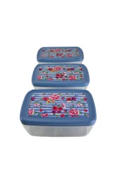 Gıda Saklama Kabı Erzak Saklama Kabı Meyve Sebze Et Balıkları Taze Ve Kuru Tutmak 850ml X 3'lü Set - 7