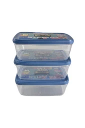 Gıda Saklama Kabı Erzak Saklama Kabı Meyve Sebze Et Balıkları Taze Ve Kuru Tutmak 850ml X 3'lü Set - 5