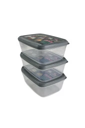Gıda Saklama Kabı Erzak Saklama Kabı Meyve Sebze Et Balıkları Taze Ve Kuru Tutmak 850ml X 3'lü Set - 1