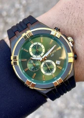 Reward Gold İyon Kaplama Kasa Silikon Kordon Erkek Kol Saati thumbnail 1