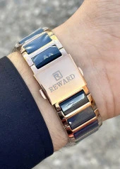 Reward Gold/Lacivert Çelik Kordon Fonksiyonlu Erkek Kol Saati thumbnail 4