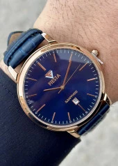 Fiesta Lacivert Deri Kordon Kurmalı Erkek Kol Saati thumbnail 5