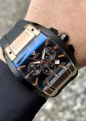 Fiesta Siyah Çelik Kasa Erkek Kol Saati thumbnail 6