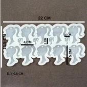 EPOKSİ REÇİNE SİLİKON KALIP ÇOKLU BARBİE SİLÜET ANAHTARLIK KÜPE ÇOK AMAÇLI MUHTELİF KALIP HB15075 - 1