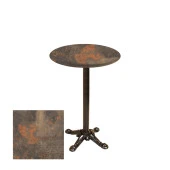 Bistro Döküm Masa (Çipa Werzalit Yuvarlak Q 70cm)  - Metalic Oxid 1 - 1