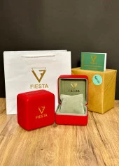 Fiesta Deri Kordon Gold Çelik Kasa Erkek Kol Saati - 4