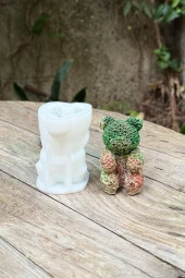 Rose Bear Tekli Silikon Mum Kalıbı thumbnail 1