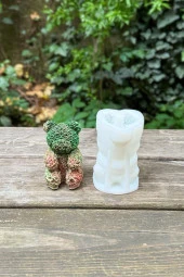 Rose Bear Tekli Silikon Mum Kalıbı thumbnail 2