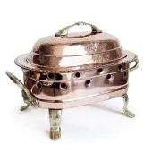 Shark Anatolia Közlü Kapaklı Bakır Kebaplık Sunum Tepsisi 30 cm - 2