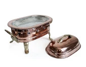 Shark Anatolia Közlü Kapaklı Bakır Kebaplık Sunum Tepsisi 30 cm - 5