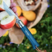 Katlanır Cep Çakısı - Opinel - Gürgen Ağacı Sap - Mavi Çakı No:8 thumbnail 2