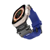 Gpack Apple Watch Series 3 4 5 44mm Kordon Metal Bağlantılı Tokalı Silikon Kayış KRD108 - 3