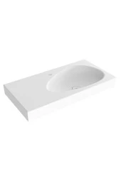 Bocchi Etna 90 Cm Etajerli Lavabo Parlak Beyaz - 1