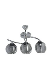 Mutu Ticaret Fuji Krom 3'lü Füme Camlı Avize | Kaliteli Modern Metal Avize - 1