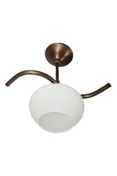 Mutu Ticaret Fuji Bronz Tekli Beyaz Yatsı Camlı Avize | Kaliteli Modern Metal Avize - 1