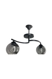 Mutu Ticaret Fuji Siyah 2'li Füme Camlı Avize | Kaliteli Modern Metal Avize - 2