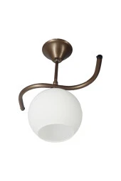 Mutu Ticaret Fuji Bronz Tekli Beyaz Camlı Avize | Kaliteli Modern Metal Avize - 2