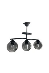 Mutu Ticaret Fuji Siyah 3'lü Füme Camlı Avize | Kaliteli Modern Metal Avize - 2