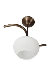 Mutu Ticaret Fuji Bronz Tekli Beyaz Yatsı Camlı Avize | Kaliteli Modern Metal Avize - 2
